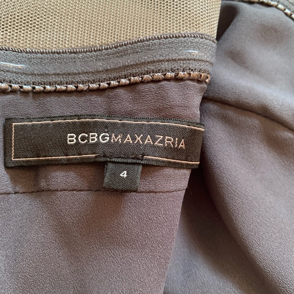 BCBG MAXAZRIA Wendy Grey Combo Mesh Tulle Cocktail Dress Size 4 - Picture 5 of 7